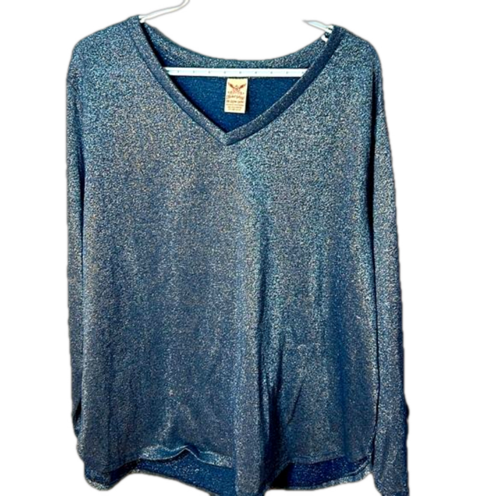 Faded Glory Blue Long Sleeve Top